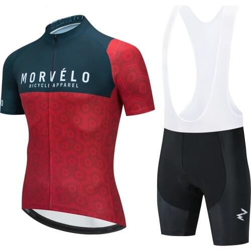 New 2021morvelo Cycling Jersey Set Breathable Bicycle Clothing Riding Bike Clothes Short Sleeve Sports Cycling Set Ropa Ciclismo