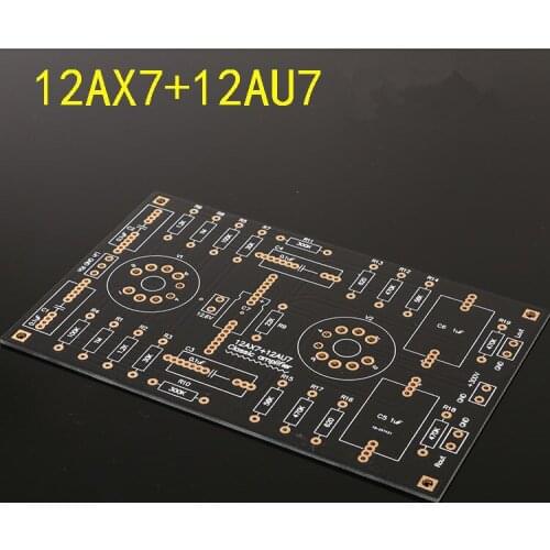 NEW 12AX7/12AU7 Tube Preamp Amplifier PCB Board Dual Channel Tube Bile Preamplifier Empty Board Diy