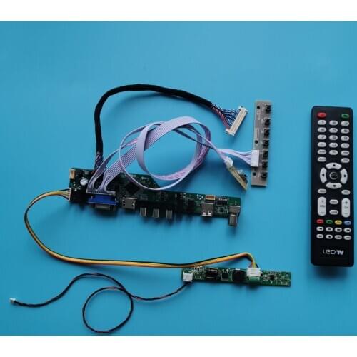 Fit M200HJJ/M200HJK/M215HJJ/M215HJK/M236HJJ 1920*1080 VGA+USB+AV display controller board kit 30-Pin screen LVDS WLDE 60Hz