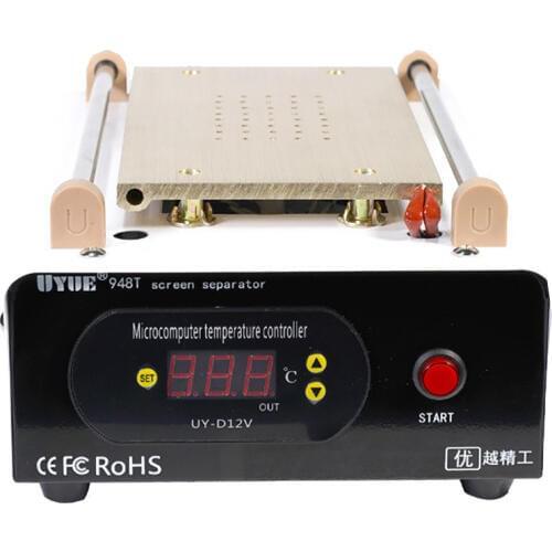 UYUE 948T 7 Inches LCD Screen Glass Separator Built-in Vacuum Pump Fast Heating Platform Edge Flat Screen Panel Separate Machine