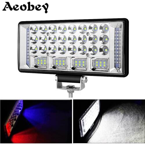 9 inch 204W Offroad Car 4WD Truck Tractor Boat Trailer 68LED SUV ATV 24V 12V Spot LED Light Bar LED Work Light Red&Blue&White