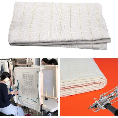2.1x1meter Monk Cloth Tufting Cloth Marked Lines Woven for Making Garments DIY