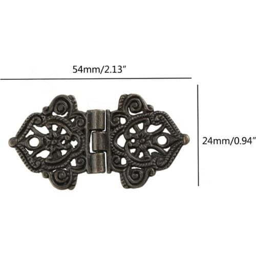 20Pcs Mini Size Antique Decorative Hinges Vintage Engraving Design Jewelry Box Wine Boxes Hardware Wooden Cases Hinges