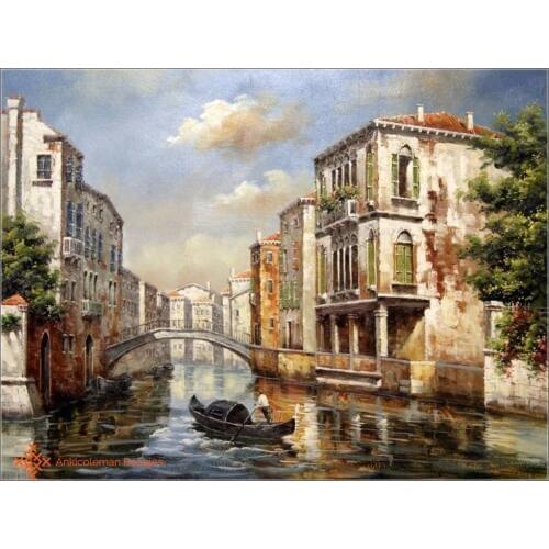 Embroidery Counted Cross Stitch Kits Needlework - Crafts 14 ct DMC DIY Arts Handmade Decor - Venetian Boats