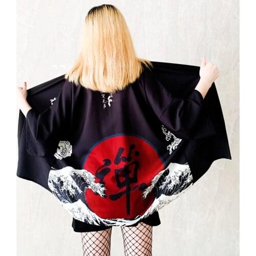 Womens Kimono Japanese Haori Yukata Summer Meditation Japanese Clothing Cosplay Kimono Cardigan Women Japanese Streetwear Shirt