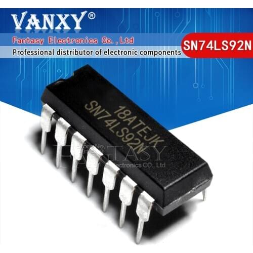 10PCS HD74LS92P DIP14 HD74LS92 DIP SN74LS92N 74LS92 SN74LS92 DIP-14 new and original IC