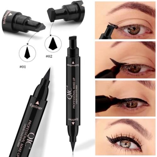 2 in 1 Liquid Eyeliner Pencil Waterproof Long Lasting Big Eye liner Pen Black Fast Dry Makeup Tools TSLM1