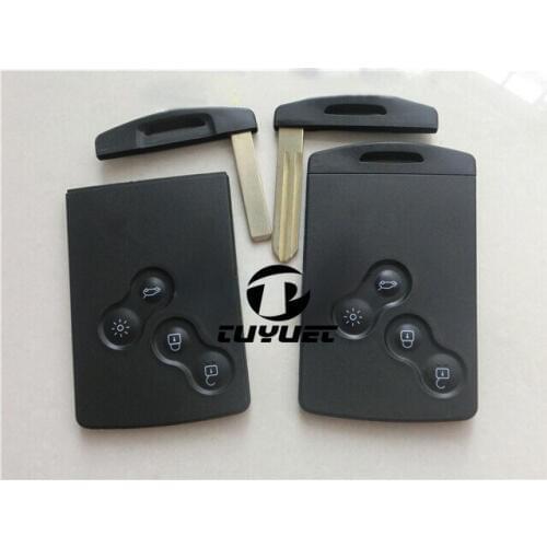 4 Buttons Smart Remote Key Shell Car Key Blanks Case For Renault Laguna Koleos Clio With Insert Small Key Blade