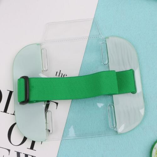 New Useful Elastic Arm Band ID Card Badge Holder Photo Armband Credit Bank Card Case