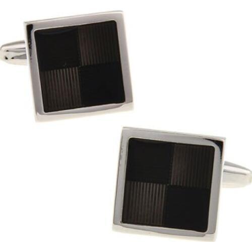 Free Shipping Black Cufflinks Wholesale&retail Fashion Business Black Enamel Design Quality Brass Material Best Gift For Men