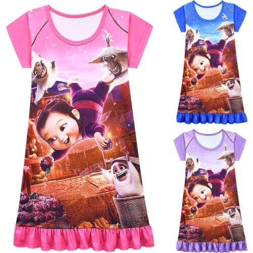 Kids Dresses for Girls Raya and The Last Dragon Clothes Princess Birthday Party Dresses 2021 Summer Childrens Cartoon Clothing