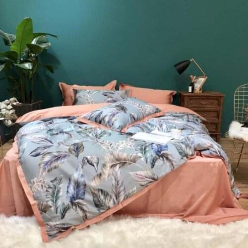 Idyllic style 81% silk bedding set beautiful Royal duvet cover bed sheet pillowcase sleep