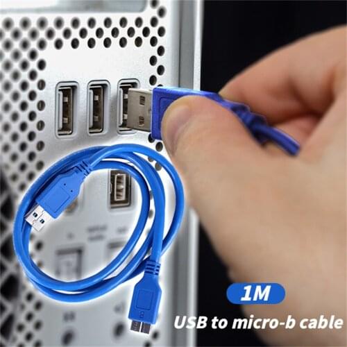 Computer Cable USB 3.0 A Male To Micro-B Mobile Hard Disk Box Data Cable 1M USB3.0 Hard Disk Data Cable Adapter In Stock