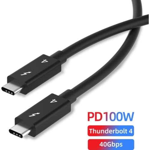 Real Thunderbolt 4 cable 40gbps for thunerbolt 4 dock station Thunderbolt4 male to Thunderbolt male cord