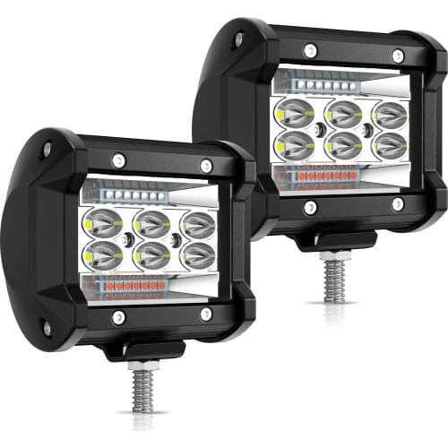 4" 12V 24V Combo Led Work Light 36W 60W 72W Bar Spotlight Flood light for Motorcycle Tractor Boat Off Road 4WD 4x4 Truck SUV ATV