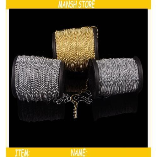 5m/lot Lamp Switch Chain 3.2mm Diameter Metal Ball Chains For Light Fan Plated Iron Chains Free Shipping