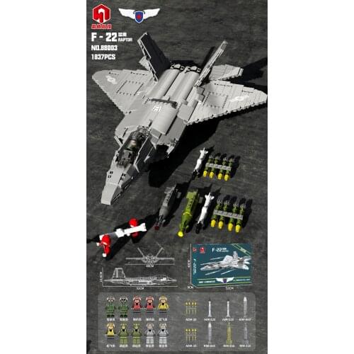 F-22 Raptor A Plane Model Military Series Christmas Gift Childrens Educational Toys