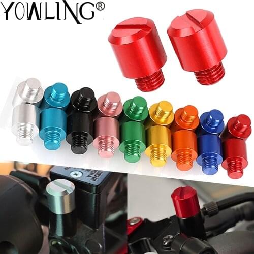 Motorcycle CNC M8*1.25 CNC Rear View Mirrors Hole Plug Screws Cap Universal For YAMAHA YZF HONDA CB CBR DUCATI SUZUKI KAWASAKI