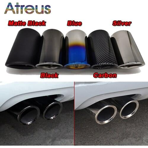2pcs Car Exhaust Pipe Muffler Tip Cover for Volkswagen VW Passat B7 CC Tiguan 2021 2020 2019 2018 2017 2016 2011-2015 Mk2 Mk1 2