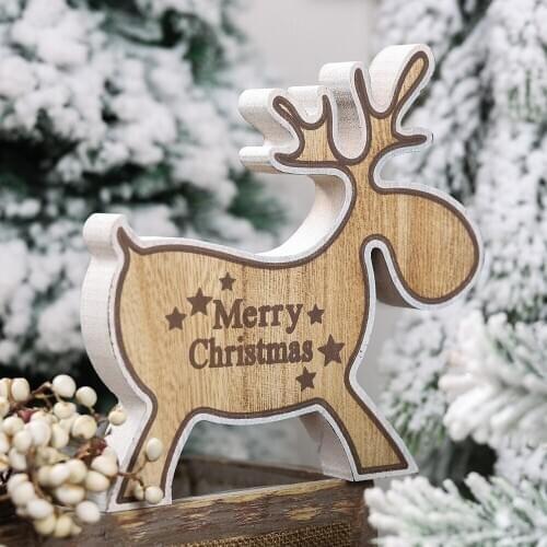New Point Star Christmas Ornaments Deer Santa Claus/Elk Christmas Tree Pendant Navidad For New Year Decor Party gift for kids