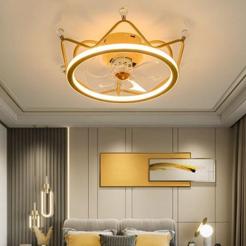 Nordic childrens room led lamp with ceiling fan without blades bedroom ceiling fan with remote control ceiling fans with light