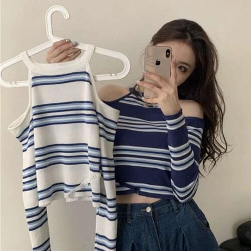 Tomatofox Womens Striped T-shirts