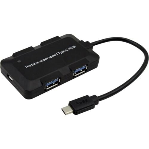 USB3.1 Type C 4 USB 3.0 Ports USB HUB OTG Smart Phone Adapter For Google Chromebook Pixel For Macbook PC other TYPE C computer