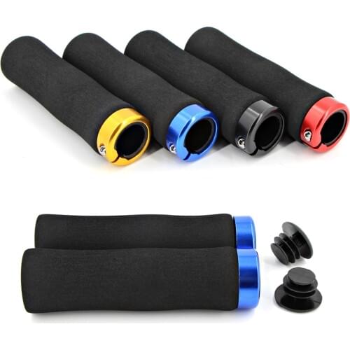 Bike Grips Cycling Grip for Bicycle Handle Lockable MTB Road Handlebar Grip lock Aluminum Alloy Sponge foam Handle Unique Design