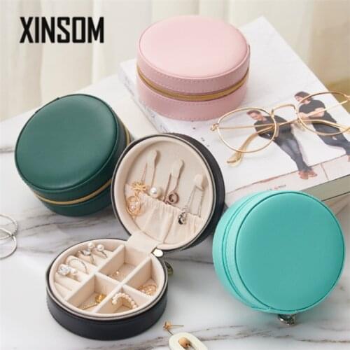 XINSOM Jewelry Organizer Display Travel Jewelry Case Box Women Portable Jewelry Box Leather Storage Joyeros Organizador De Joyas