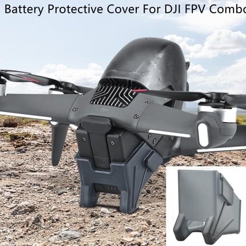 For DJI FPV Combo Battery Protective Cover Landing Gear 2 In 1 Battery Heightening Pad Landing Protective Accessories