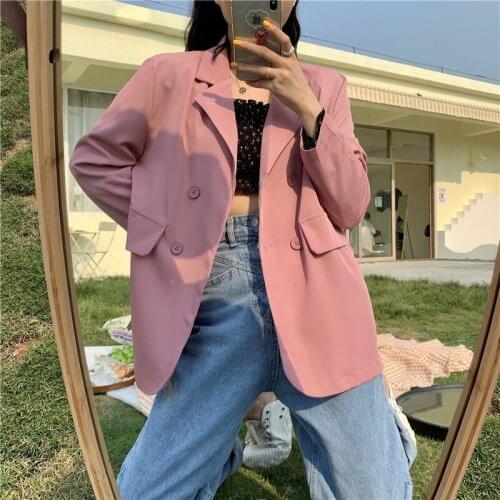 Women Cloth Office Business Womens Oversize Jacket Autumn Womens Thin Short Tops Suit Female Clothes Veste Femme TN2641