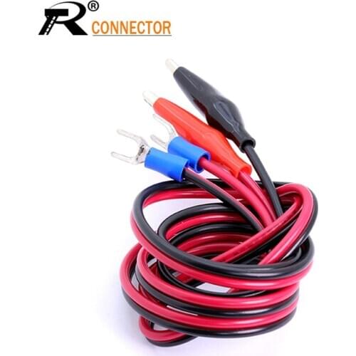 1pc 100cm length alligator clips jumper wire mini test clips DIY test cable test folder test hook clip