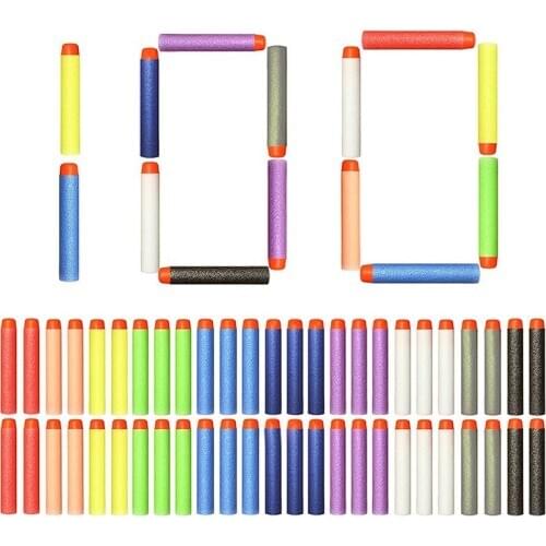 100PCS Darts For Nerf Solid hard head 7.2cm Refill Darts Toy Gun Bullets for Nerf Series Blasters Xmas Kid Children Gift