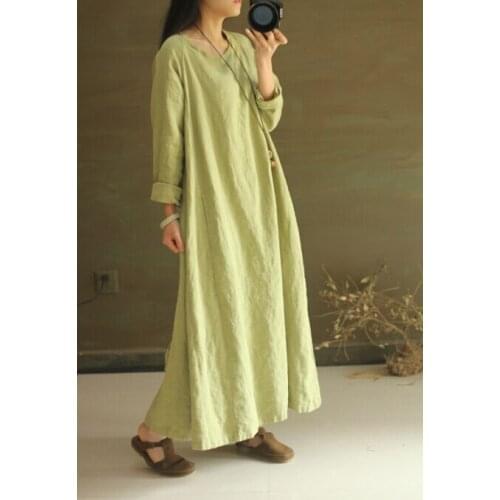 2015 Chinese style womens vintage clothing tea fluid thickening decorative pattern shirt one-piece dress 18028-1