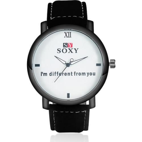 2020 Big Face Boys Leather Designer Watches Men Fashion Wrist Watch SOXY Luxury Brand Male Quartz Watch Sale Items Montre Homme