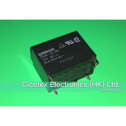 5pcs/lot G4A-1A-PE-12VDC DIP4 RELAY GEN PURPOSE SPST 20A 12V G4A-1A-PE 12V DC 20A 250V AC