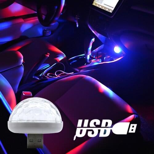 Car LED Decorative Lamp USB Colorful Atmosphere Party Light DJ LED RGB Interior Lamp Club Disco Magic Stage Effect Lights