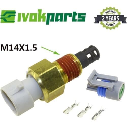 SNSR-02063 Fast-Response M14X1.5 Intake Manifold Air Temp Temperature Sensor Sender ( IAT / MAT / ACT ) With Plug Kits