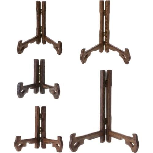3-7 Inch Tall Wood Display Stand Holder Easels For Plates Photos Tea Tray 5 Size