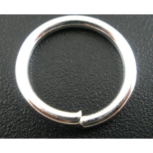 DoreenBeads Retail 100PCs Silver color Open Jump Rings 14mm Dia.Findings