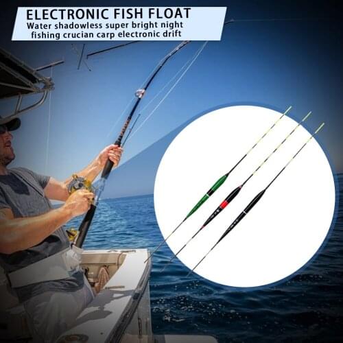 Electronic LED Light Fishing Float Bite Alarm Luminous Balsa Wood Night Vision Electric Fishing Tackle Tools