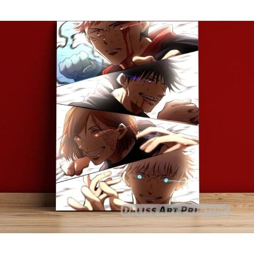 Canvas Anime Jujutsu Kaisen Pictures Home Decoration Paintings Poster HD Prints Wall Art Modular Living Room Framed