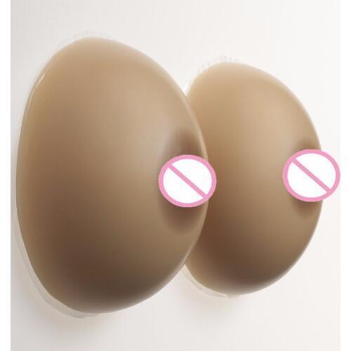 1pair D CUP(1000g)round shape Artificial Breasts for shemale Silicone Breast Forms Fake Boobs Realistic mastectomy bra pads