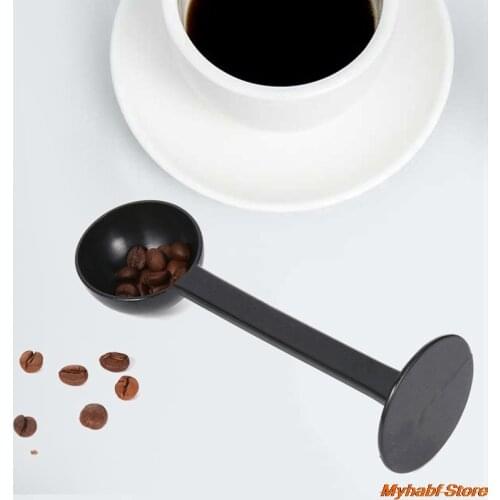 2 in 1 Coffee Tamping Scoop for Bean Coffee Powder Measuring Tamper Spoon Plastic Coffee Tamper Scoop Kitchen Tool Coffeeware