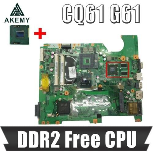 Akemy DA00P6MB6D0 517837-001 Main board For HP Compaq Presario CQ61 G61 Laptop motherboard DDR2 GeForce G103M free cpu