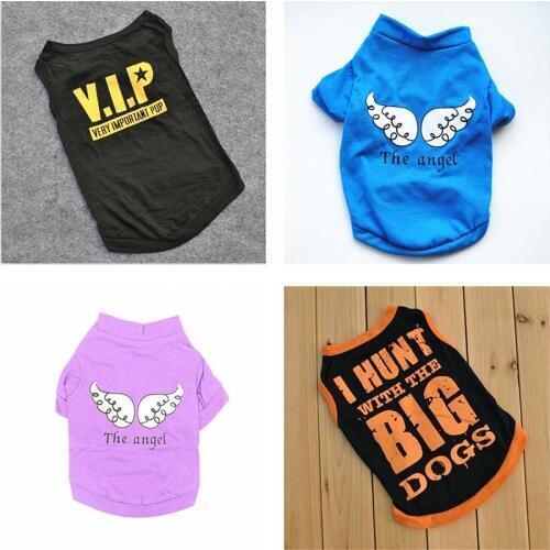 Cute Puppy Dress Apparel T Dog Shirt Clothes Small Vest Various Cat Pet Size XS-L