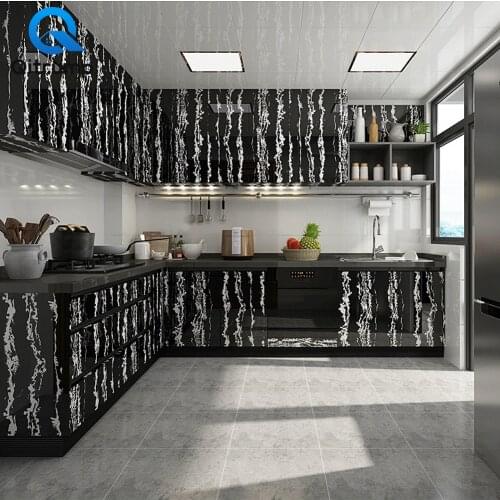 Marble Waterproof Wallpaper Self Adhesive Wall Stickers Kitchen Living Room Bathroom Desktop Wrapping Paper Furniture Renovation