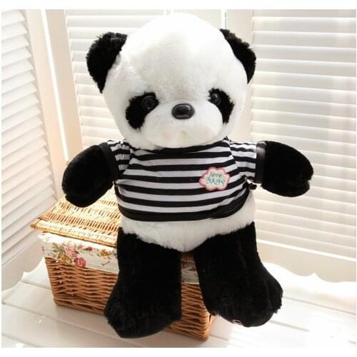 Small size soft panda toy cute plush stripe coat panda doll about 50cm 2720