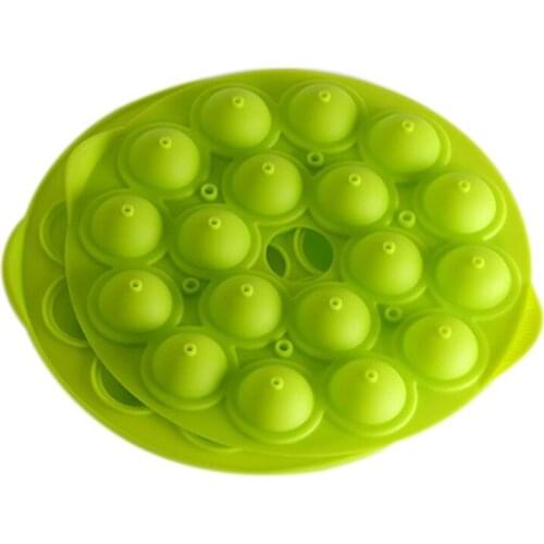 H7JB Cake Maker Set 3D 18 Cavities Round Cake Ball Mold Silicone Lollipop Mold for DIY Candy Ball Candy Sugar Cake Ball Mould