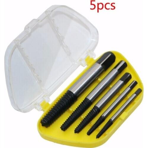 5Pcs Screw Extractor Center Drill Bits Guide Set Broken Damaged Bolt Remover Removal Spee